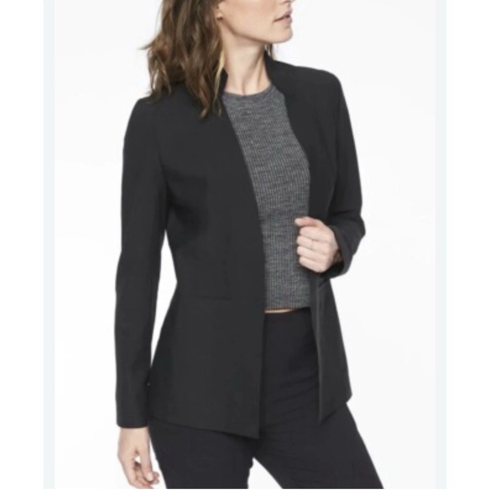 Athleta Black Open-Front Blazer